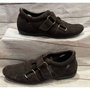 BALLY Annabel Suede Chocolate Brown Men’s Buckle shoes size  7.5